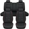Nilight Car Seat Covers Custom Fit 2005-2024 Toyota Tacoma Double Extended Crew Cab Waterproof Leather Cushion Full Set with Split Bench 40/60 for SR5 TRD Sport Limited(Full Sets 5 Seat)