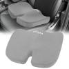 Nilight Car Seat Cushion Black Leather Breathable Mesh Splicing Cushion Memory Foam Suitable for Daily Life Driving Relieves Sciatica and Tialbone Pain Improves Drive Visibility(Grey Velvet)