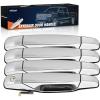 Nilight Exterior Front Left Right Car Door Handle with Keyhole Fit for 1999 00 01 02 03 04 05 06 07 Cadillac Escalade Chevy Avalanche Silverado Tahoe GMC Sierra Yukon Denali Replaces#15034985,15034986(2007-2014 Chevy Silverado GMC Sierra Cadillac Suburban)