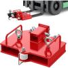 Nilight Forklift Trailer Hitch Attachment Fits 2 Inch Receiver Clamp on Pallet Fork Trailer Towing Adapter with Safety Chain & 5/8” Hitch Pin Clip Red(Dual Pallet Forklift)