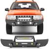 Nilight Front Bumper Compatible for 1999 2000 2001 2002 2003 2004 Jeep Grand Cherokee WJ with Winch Plate Offroad 120W Light Bar 18w LED Pods