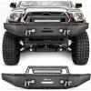 Nilight Front Bumper Full Width Steel Compatible for 2014 2015 2016 2017 2018 2019 2020 2021 Toyota Tundra Pickup Truck with Winch Plate Offroad 120W Light Bar 18w LED Pods