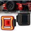 Nilight JK Tail Light LED Red Running Stop Brake Turn Signals Lights White Reverse Back Up DOT APPROVED Smoked Lens Taillight Compatible with 2007-2018 Wrangler JKU(JL 2018-2025 Tail Light)