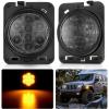 Nilight JK Tail Light LED Red Running Stop Brake Turn Signals Lights White Reverse Back Up DOT APPROVED Smoked Lens Taillight Compatible with 2007-2018 Wrangler JKU(JK 2007-2017 Side Marker Light)