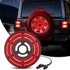 Nilight JK Tail Light LED Red Running Stop Brake Turn Signals Lights White Reverse Back Up DOT APPROVED Smoked Lens Taillight Compatible with 2007-2018 Wrangler JKU(JL 2018-2025 Tire Brake Light Double Row)