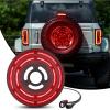 Nilight JK Tail Light LED Red Running Stop Brake Turn Signals Lights White Reverse Back Up DOT APPROVED Smoked Lens Taillight Compatible with 2007-2018 Wrangler JKU(Ford Bronco 2021-2025 Tire Brake Light)