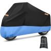 Nilight Motorcycle Cover All Season Universal Oxford Fabric with Lock-Hole Waterproof Durable UV with Storage Bag & Protective Reflective Strip Fits up to 96″ Motorcycle(XL – 96”L x 41”W x 49”H)