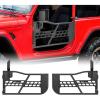 Nilight Off Road Front Rear Tubular Doors with Side View Mirrors Compatible with 2018 2019 2020 2021 2022 2023 Wrangler JL 2020 2021 2022 2023 Gladiator JT 4 Door Only, 2 Years Warranty(2 Front Tubular Doors 2018-2023 JL/JT)