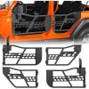 Nilight Off Road Front Rear Tubular Doors with Side View Mirrors Compatible with 2018 2019 2020 2021 2022 2023 Wrangler JL 2020 2021 2022 2023 Gladiator JT 4 Door Only, 2 Years Warranty(4 Front/Rear Tubular Doors 2018-2023 JL/JT)