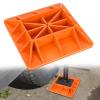 Nilight Off-Road Jack Base, Farm Jack Base Stand Plate Recovery Accessories,11.5″ x 11.5″, Orange