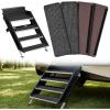 Nilight RV Step Covers 4 Pack 19 x 7.5 inches, Non Slip Camper Stair Cover Rug with Hook & Loop Works on Electrical Manual RV Stairs Carpet Step Rug for Mobile Home Camper Trailers Steps Outside, Gray(4pcs 24″ with Hook-and-loop Fastener)