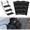Nilight RV Step Covers 4 Pack 19 x 7.5 inches, Non Slip Camper Stair Cover Rug with Hook & Loop Works on Electrical Manual RV Stairs Carpet Step Rug for Mobile Home Camper Trailers Steps Outside, Gray(3pcs 20″ with Springs)