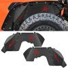 Nilight Rear Inner Fender Liners Steel Wheel Cover Fit for 2007-2018 Wrangler JK JKU 4WD (4-Door/2-Door) Unlimited Bolt-on Style Fender Flares Splash Guards(2Pcs Front JL 2018-2025)