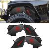 Nilight Rear Inner Fender Liners Steel Wheel Cover Fit for 2007-2018 Wrangler JK JKU 4WD (4-Door/2-Door) Unlimited Bolt-on Style Fender Flares Splash Guards(2Pcs Front JK 2007-2018)