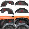 Nilight Rear Inner Fender Liners Steel Wheel Cover Fit for 2007-2018 Wrangler JK JKU 4WD (4-Door/2-Door) Unlimited Bolt-on Style Fender Flares Splash Guards(4Pcs Front+Rear JL 2018-2025)