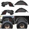 Nilight Rear Inner Fender Liners Steel Wheel Cover Fit for 2007-2018 Wrangler JK JKU 4WD (4-Door/2-Door) Unlimited Bolt-on Style Fender Flares Splash Guards(4Pcs Front+Rear JK 2007-2018)