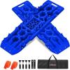 Nilight Recovery Offroad Traction Boards Mini Short Emergency Tire Tracks Mats For 4WD 4X4 ATV UTV on Mud Sand Snow (2PCS Red)(Blue)