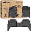 Nilight TPE Floor Mats for Ford Ranger SuperCrew Cab 2019 2020 2021 2022 2023 2024, All Weather Custom Fit Heavy Duty Floor Liners
