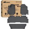 Nilight TPE Floor Mats for Honda Odyssey 2018 2019 2020 2021 2022 2023 2024 2025 All Weather Custom Fit Heavy Duty Floor Liners(2018-2025 Odyssey)