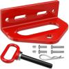 Nilight Universal Heavy Duty Zero Turn Mower Trailer Hitch Kit Strong Neodymium Magnetic Pin with 4 Bolts 1/2” R-Clip Combo Pack Red 6mm Thick(Heavy Duty Zero Turn Mower Trailer Hitch（Red）)