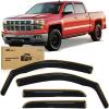 Nilight Window Visor Compatible with Chevy Silverado 1500/Avalanche 2007 2008 2009 2010 2011 2012 2013 GMC Sierra 1500/Silverado/Sierra 2500-3500HD Crew Cab Yukon XL in Channel Rain Guards(Silverado/Sierra 1500 Crew Cab 2014-2018)