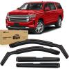 Nilight Window Visor Compatible with Chevy Silverado 1500/Avalanche 2007 2008 2009 2010 2011 2012 2013 GMC Sierra 1500/Silverado/Sierra 2500-3500HD Crew Cab Yukon XL in Channel Rain Guards(Chevy Suburban 2021-2025)