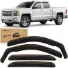 Nilight Window Visor Compatible with Chevy Silverado 1500/Avalanche 2007 2008 2009 2010 2011 2012 2013 GMC Sierra 1500/Silverado/Sierra 2500-3500HD Crew Cab Yukon XL in Channel Rain Guards(Chevy Silverado 1500 2007-2013)