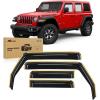 Nilight Window Visor Compatible with Jeep Wrangler JL/Jeep Gladiator 2018 2019 2020 2021 2022 2023 2024 Vent Window Visors, Rain Guards Acrylic-4pcs(Wrangler JL 2018-2024)
