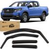 Nilight in Channel Rain Guards for Honda Ridgeline 2017 2018 2019 2020 2021 2022 2023 2024 2025 Original Window Deflectors, Vent Window Visors-4PCS