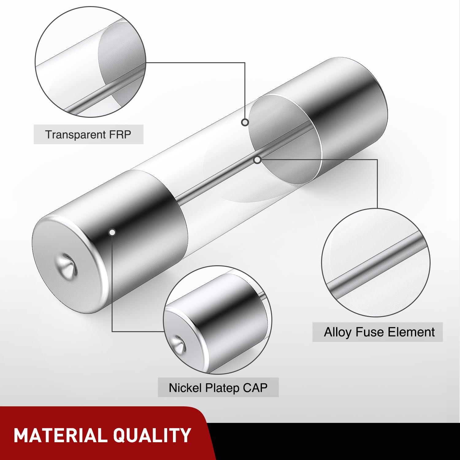 imageNilight 50029R 120 Pcs Standard Blade Fuse 5A75A10A15A20A25A30A AMP Assorted Set with 10 Pack 14AWG ATCATO Inline Fuse Holder 2 Years Warranty 1 Count Pack of 10150Pcs Glass Fuses 16AWG Holder 10