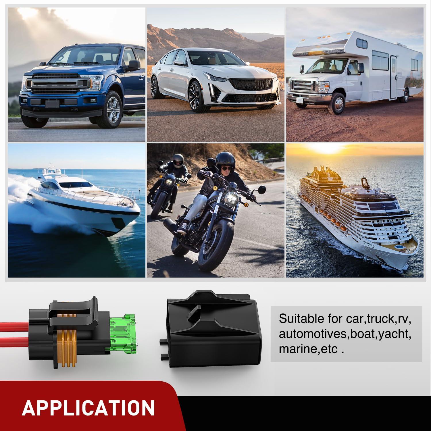 imageNilight 50029R 120 Pcs Standard Blade Fuse 5A75A10A15A20A25A30A AMP Assorted Set with 10 Pack 14AWG ATCATO Inline Fuse Holder 2 Years Warranty 1 Count Pack of 1018Pcs Fuses 12AWG Holder 6