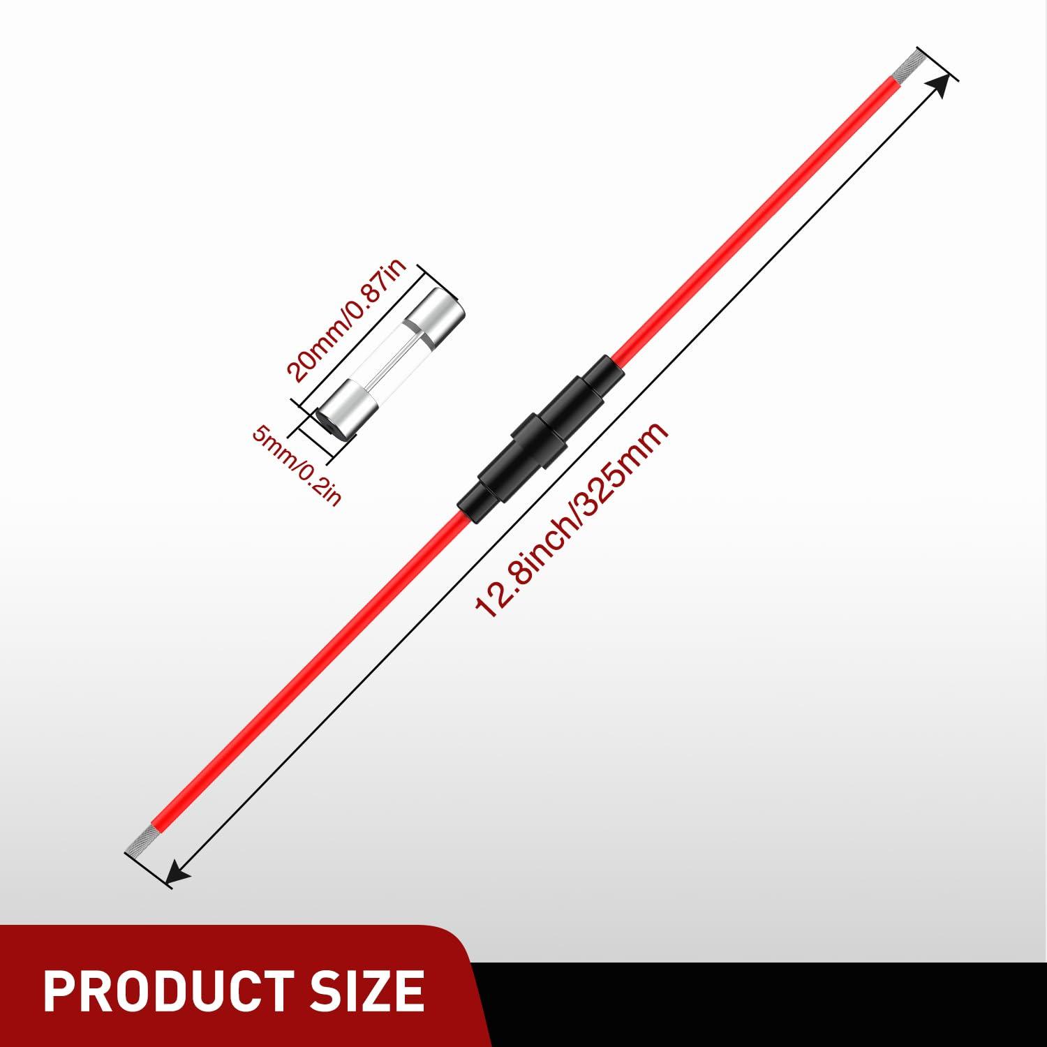 imageNilight 50029R 120 Pcs Standard Blade Fuse 5A75A10A15A20A25A30A AMP Assorted Set with 10 Pack 14AWG ATCATO Inline Fuse Holder 2 Years Warranty 1 Count Pack of 10150Pcs Glass Fuses 16AWG Holder 10