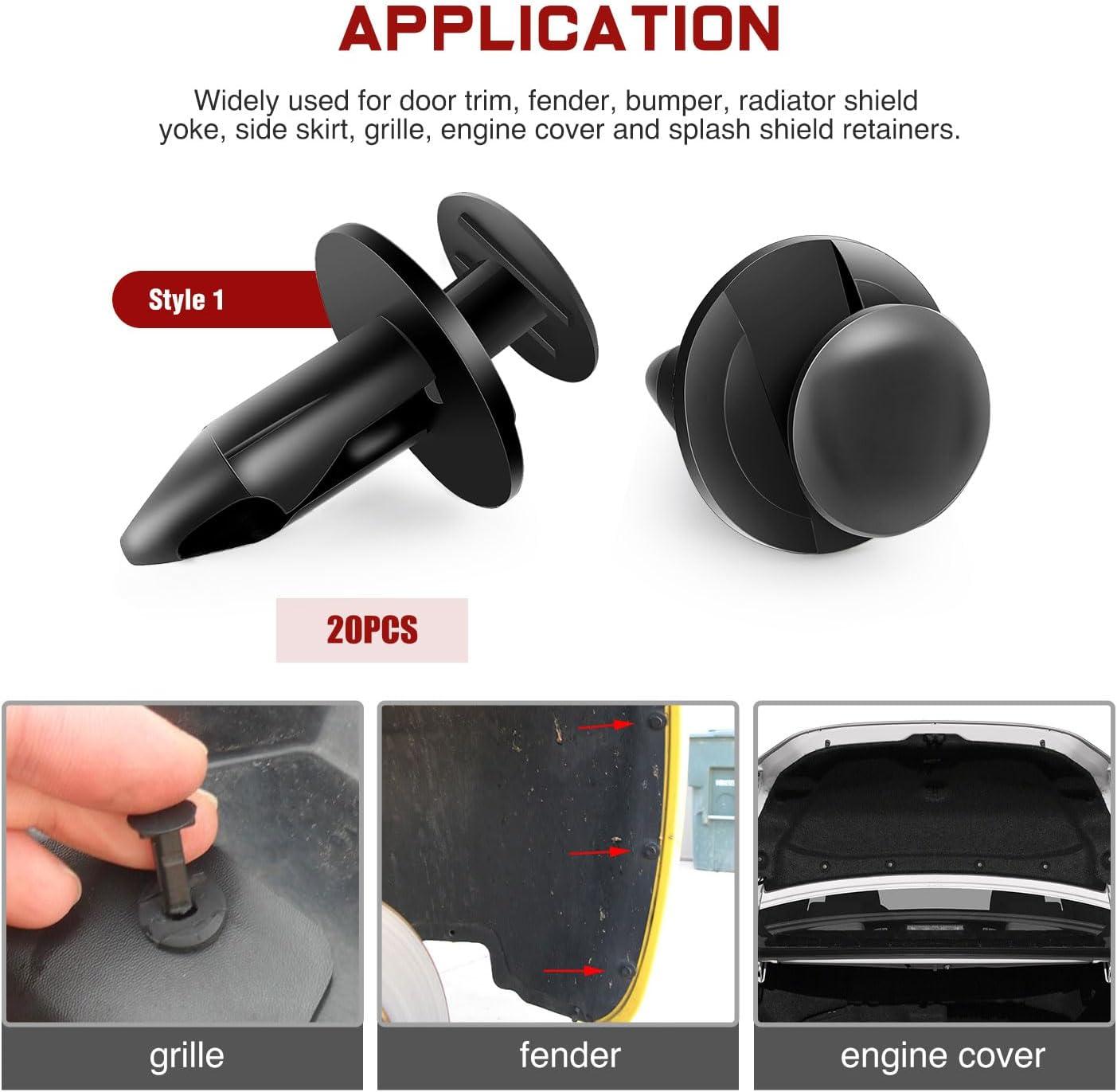 imageNilight 101Pcs Engine Under Cover PushType Retainer for Lexus ampampToyota Clips 9046707201 Front Bumper Nut Grommet Avalon ampamp Camry 9018906193 Liner Screw Bolt 9015960477 with Fastener Remover61 Clips Tools