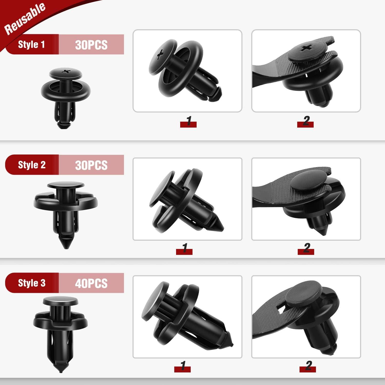 imageNilight 101Pcs Engine Under Cover PushType Retainer for Lexus ampampToyota Clips 9046707201 Front Bumper Nut Grommet Avalon ampamp Camry 9018906193 Liner Screw Bolt 9015960477 with Fastener RemoverFor Subaru