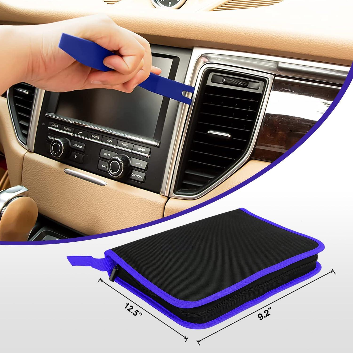 imageNilight 19Pcs Trim Removal Tool Set Panel Fastener Clips Removal Automotive Plastic Upholstery Pliers Removal Install Car Tool with Storage Bag for Trim Panel Audio Clip Pliers YellowBlue