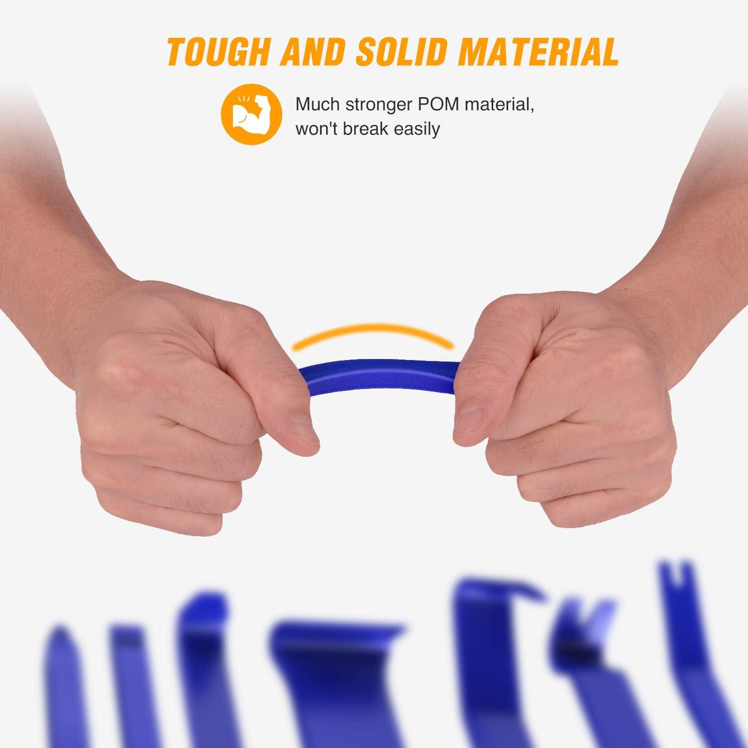 imageNilight 19Pcs Trim Removal Tool Set Panel Fastener Clips Removal Automotive Plastic Upholstery Pliers Removal Install Car Tool with Storage Bag for Trim Panel Audio Clip Pliers YellowBlue