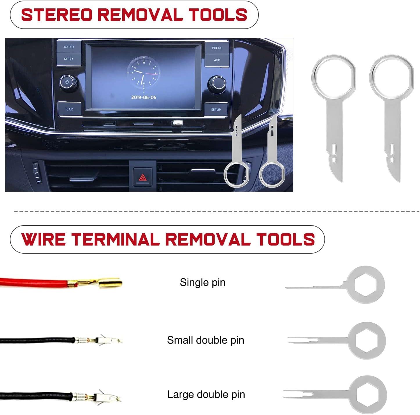 imageNilight 19Pcs Trim Removal Tool Set Panel Fastener Clips Removal Automotive Plastic Upholstery Pliers Removal Install Car Tool with Storage Bag for Trim Panel Audio Clip Pliers YellowBlue