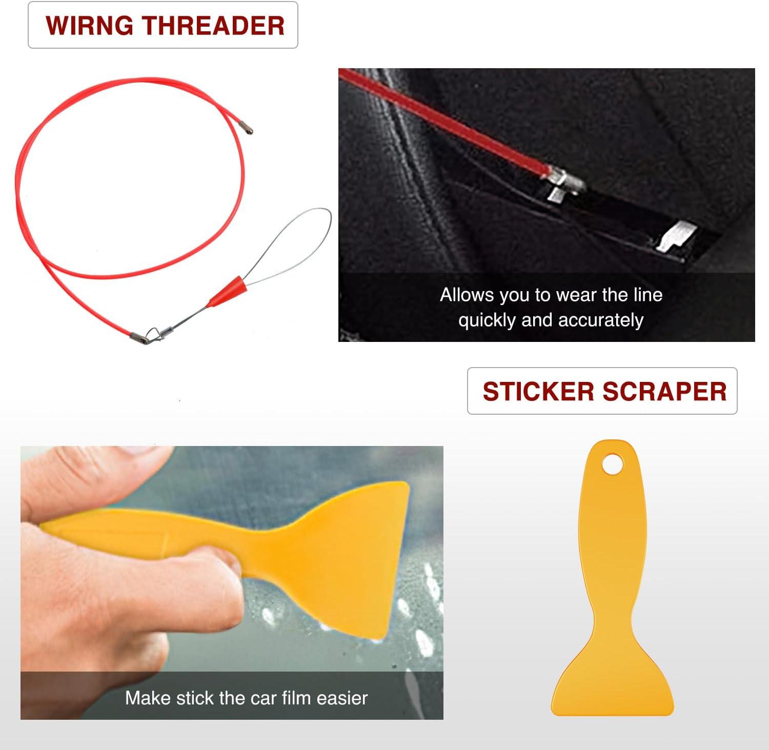 imageNilight 19Pcs Trim Removal Tool Set Panel Fastener Clips Removal Automotive Plastic Upholstery Pliers Removal Install Car Tool with Storage Bag for Trim Panel Audio Clip Pliers YellowBlue