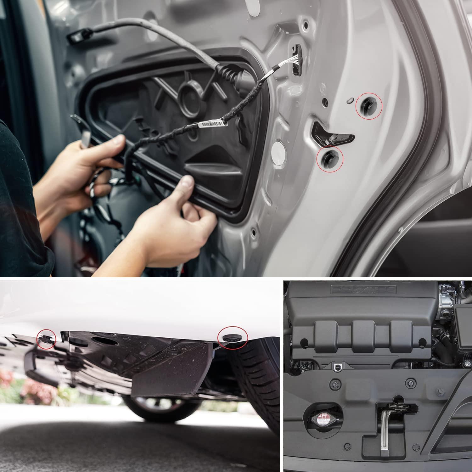 imageNilight 200PCS Car Retainer Clips 6mm 7mm 8mm 9mm 10mm Expansion Screws Replacement Kit Bumper Push Rivet Clips for GM Ford Toyota Honda Chrysler Nissan40 Clips 9mm