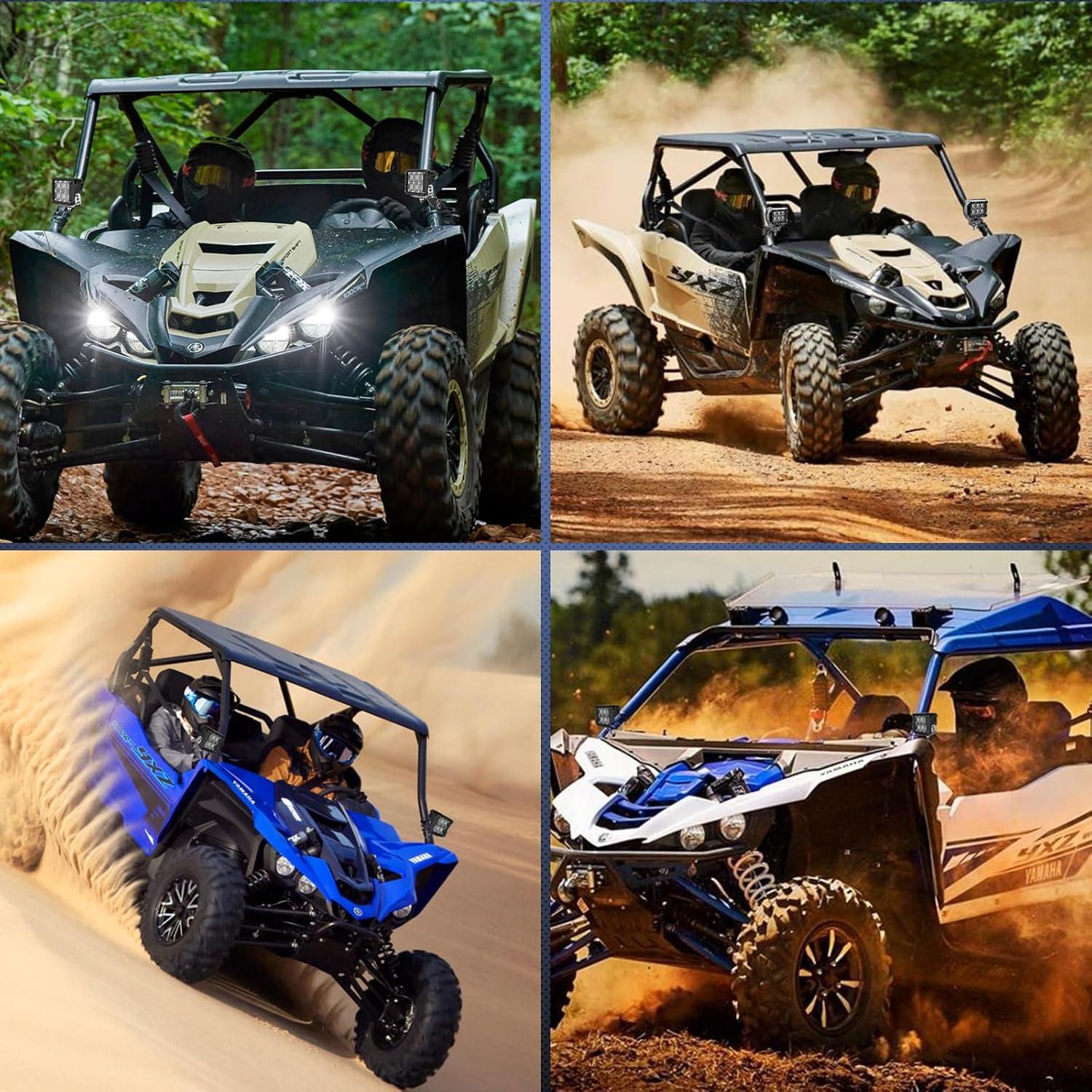 imageNilight 2PCS Side Pillar Mounting Brackets LED Metal Mounting Brackets for UTV Off Road 20142018 Polaris RZR XP 1000 RZR 900 2 Years Warranty 90045B BlackYamaha YXZ 1000R 20162024