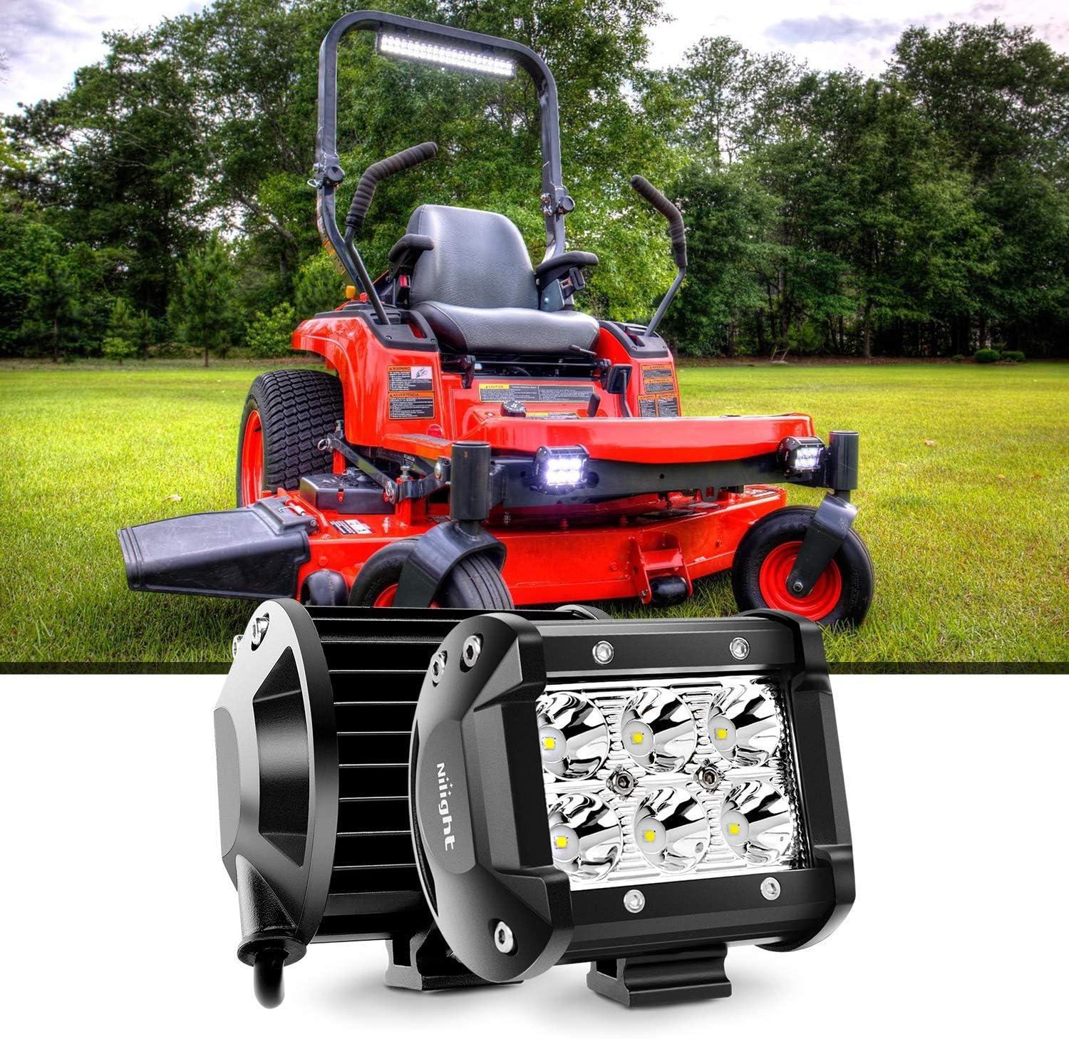 imageNilight 2PCS Universal SideMounted Brackets Adjustable Compatible with Straight or Curved Led Light Bar 2 Years WarrantyBlackSlide Bracket