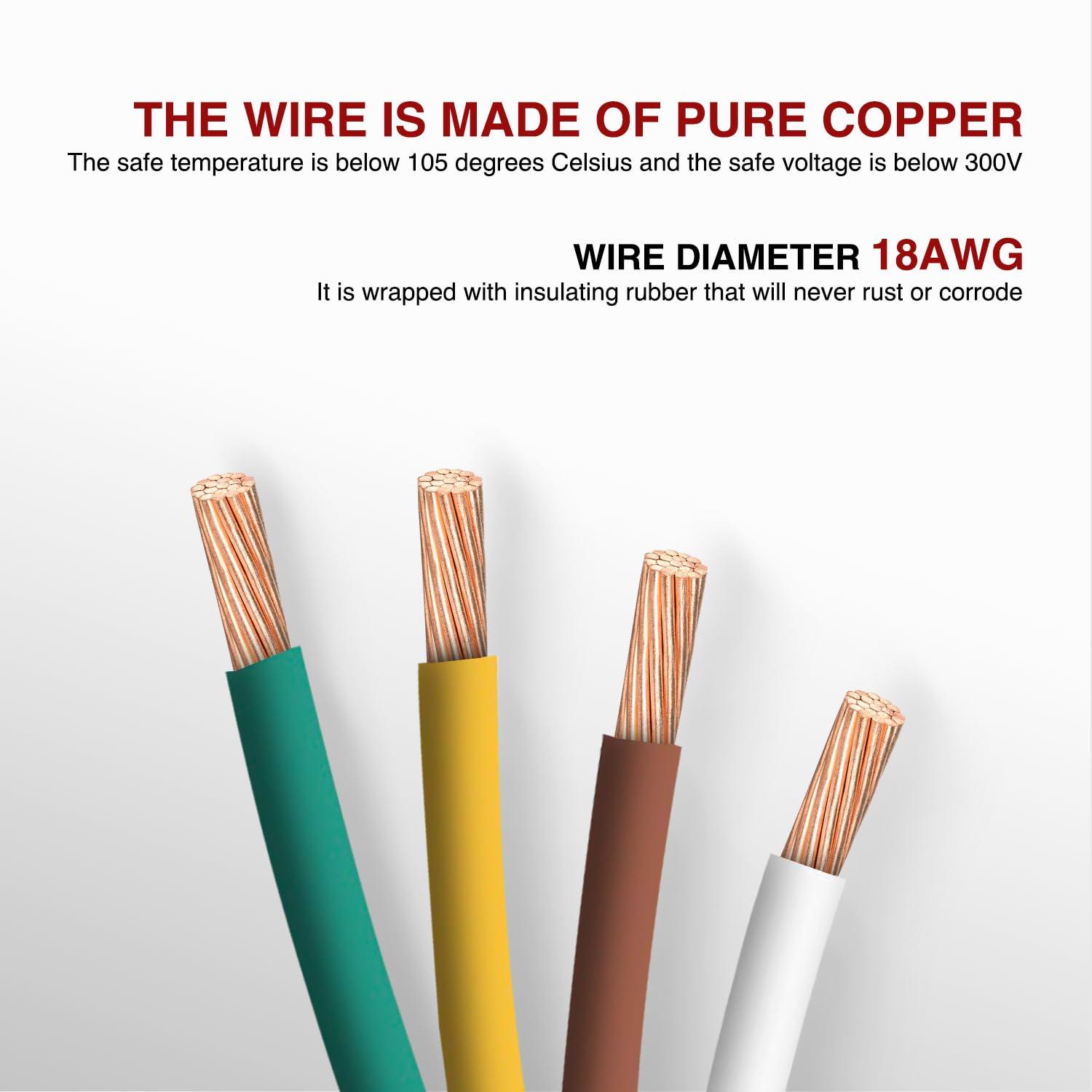 imageNilight 4 Way Flat Trailer YSplitter Plug and Play Adapter Extension Harness for LED Tailgate Light Bar Trailer Lights2 Years Warranty4 Way Coiled Jacket Cable 3 Feet