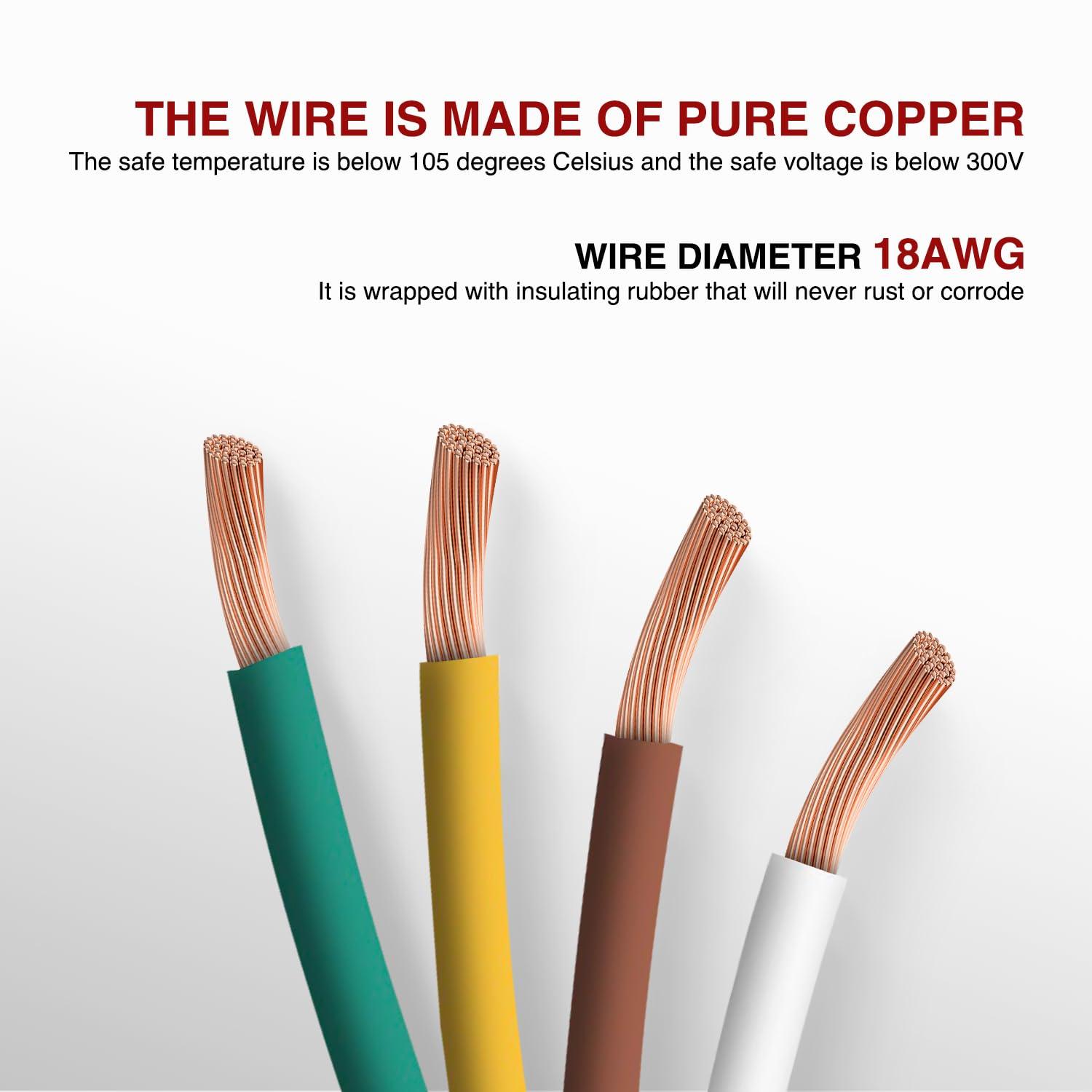 imageNilight 4 Way Flat Trailer YSplitter Plug and Play Adapter Extension Harness for LED Tailgate Light Bar Trailer Lights2 Years WarrantyMale End Jacket Wiring Harness 10FT