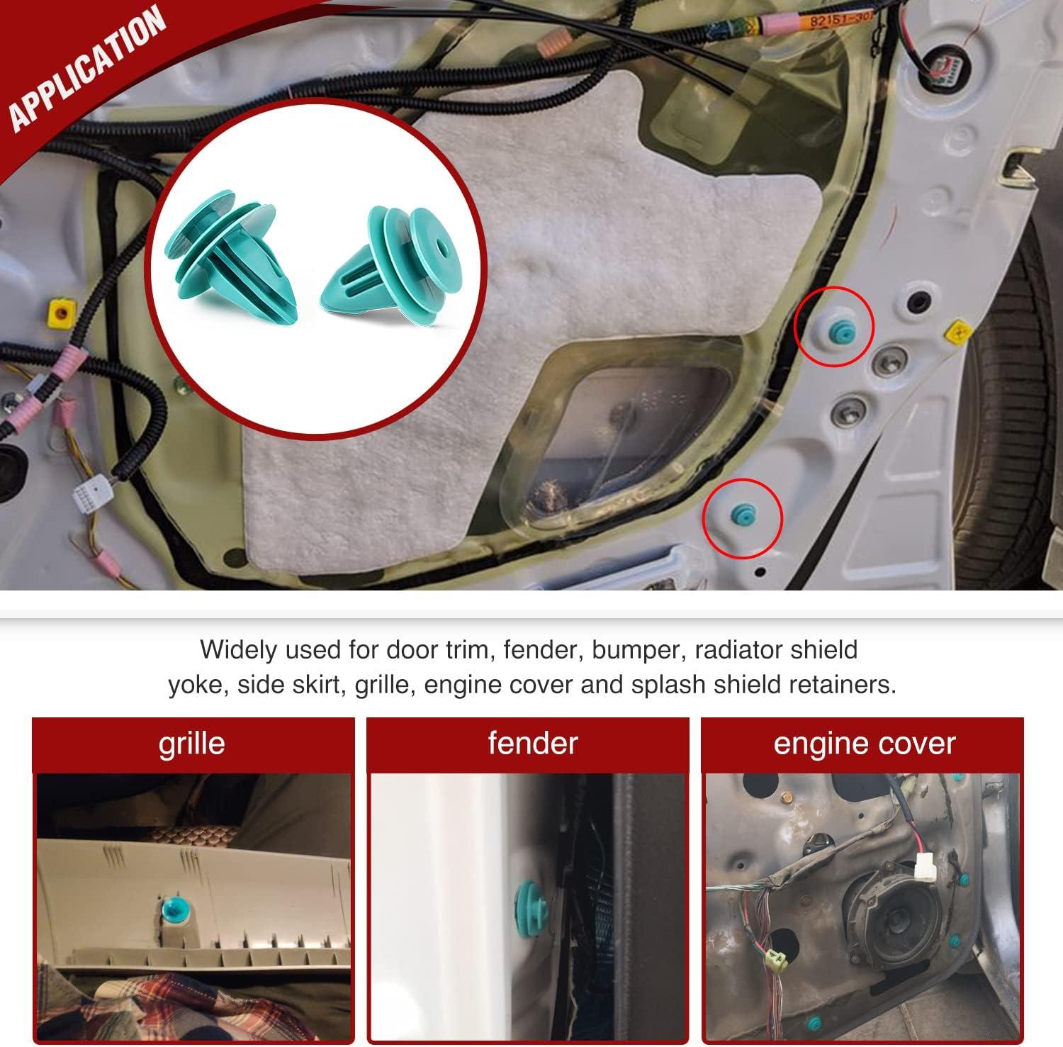 imageNilight 425 Pcs Car Retainer Clips Fastener Remover Tailgate Handle Rod Clip 19 Most Popular Sizes Auto Push Pin Rivets Set Compatible with GM Ford Toyota Honda Chrysler2 Years Warranty40 Clips 9mm