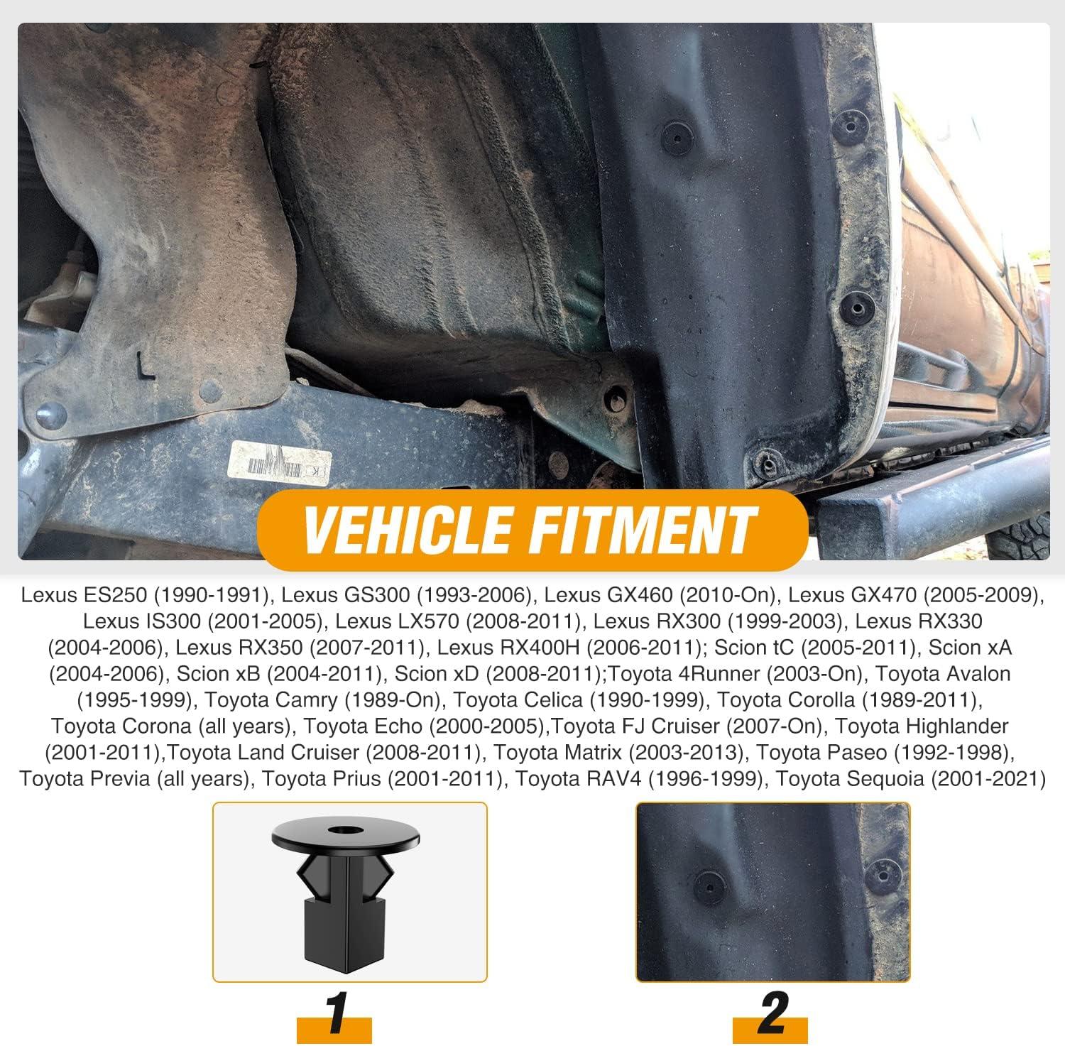 imageNilight 425 Pcs Car Retainer Clips Fastener Remover Tailgate Handle Rod Clip 19 Most Popular Sizes Auto Push Pin Rivets Set Compatible with GM Ford Toyota Honda Chrysler2 Years Warranty40 Clips 8mm