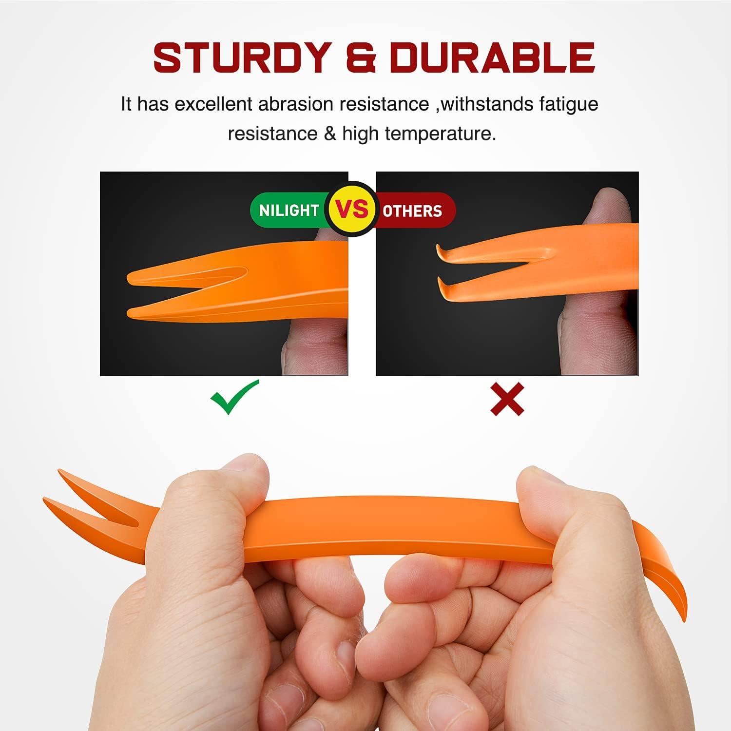 imageNilight 700Pcs Car Push Retainer Clips ampamp Auto Fasteners Assortment 30 Most Popular Sizes Nylon Bumper Fender Rivets with 10 Cable Ties and Remover for Toyota GM Ford Toyota Honda Chrysler420Pcs Clips Remover