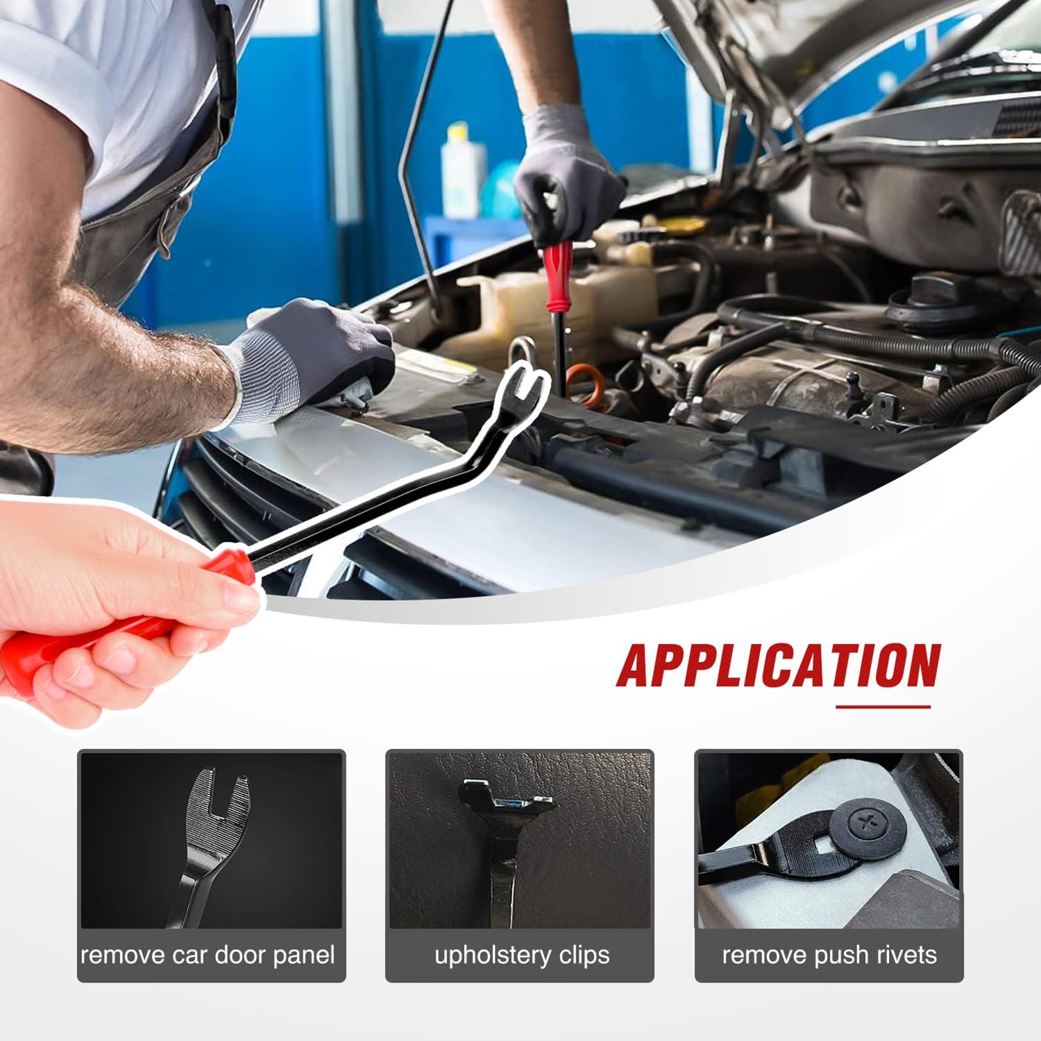 imageNilight 845Pcs Car Push Retainer Clips Auto Fasteners Assortment 24 Most Popular Sizes Nylon Bumper Fender Rivets with 10 Cable Ties and Fasteners Remover for GM Ford Lexus Honda Chrysler Mazda131Pcs Clips Remover