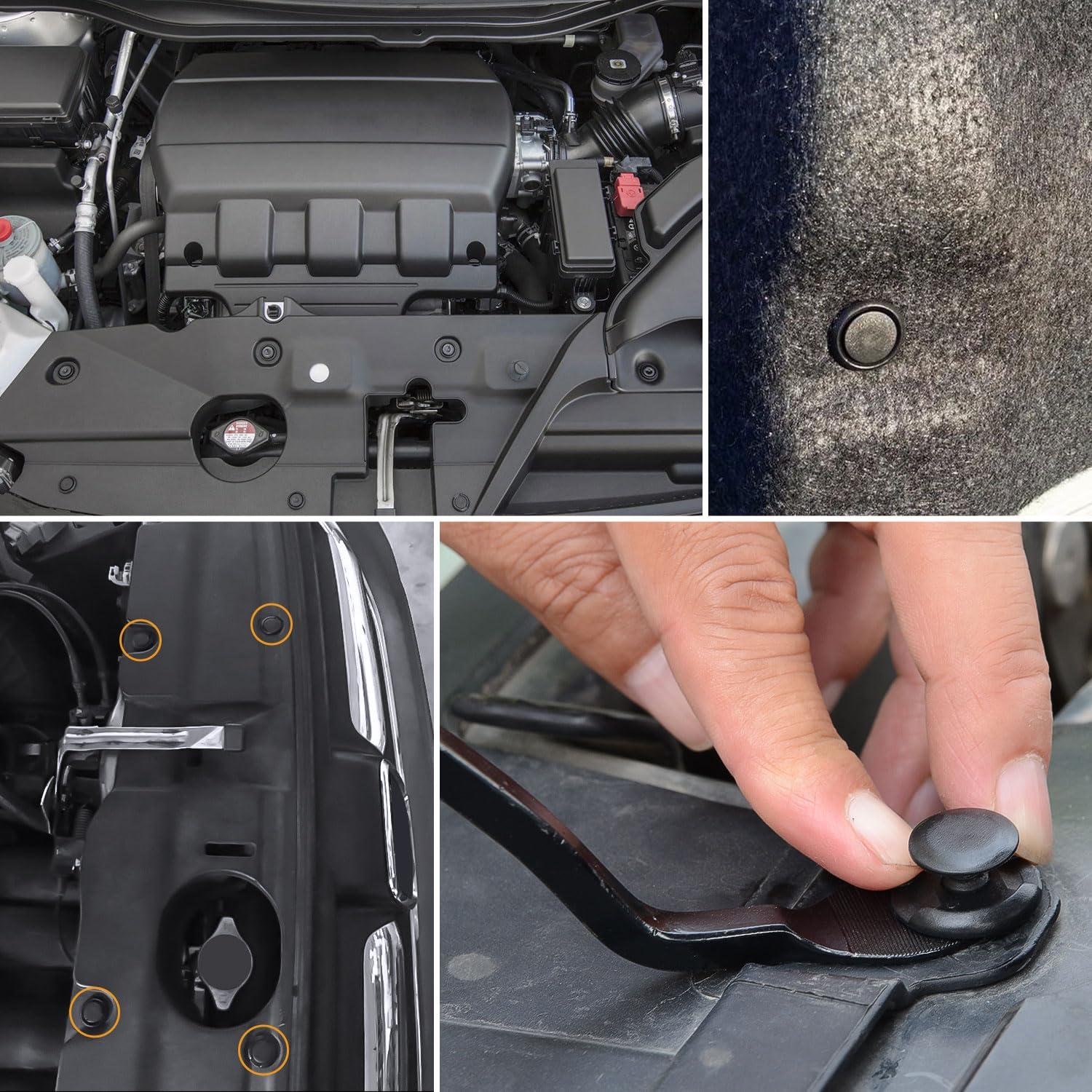 imageNilight 845Pcs Car Push Retainer Clips Auto Fasteners Assortment 24 Most Popular Sizes Nylon Bumper Fender Rivets with 10 Cable Ties and Fasteners Remover for GM Ford Lexus Honda Chrysler Mazda158Pcs Clips Remover