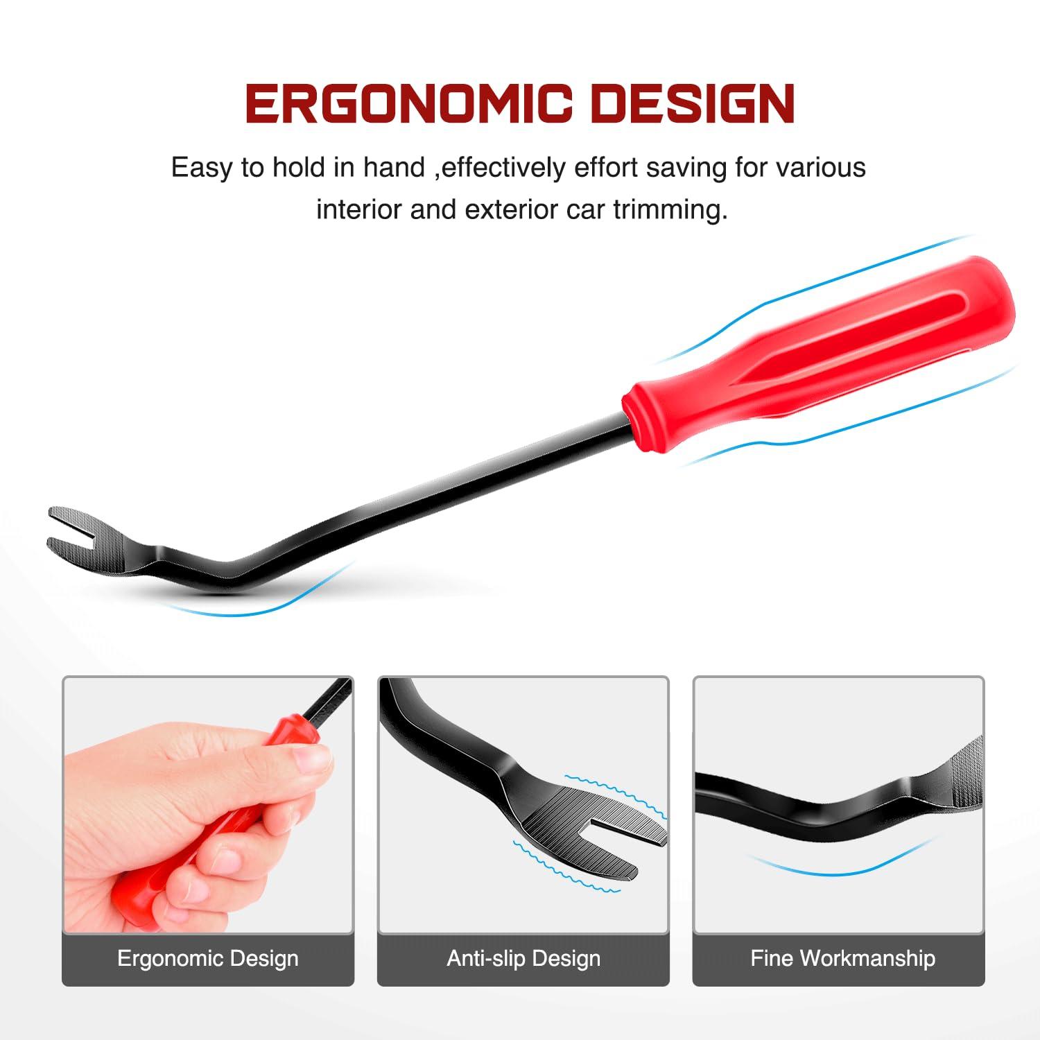 imageNilight 845Pcs Car Push Retainer Clips Auto Fasteners Assortment 24 Most Popular Sizes Nylon Bumper Fender Rivets with 10 Cable Ties and Fasteners Remover for GM Ford Lexus Honda Chrysler Mazda121Pcs Clips Remover