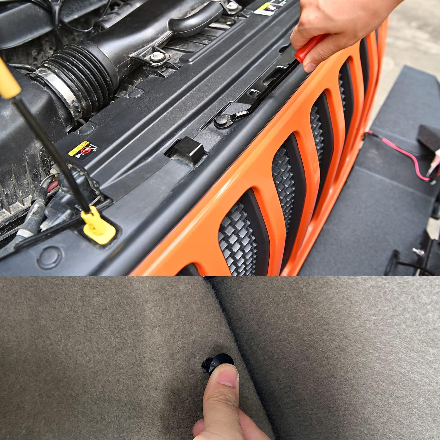 imageNilight 845Pcs Car Push Retainer Clips Auto Fasteners Assortment 24 Most Popular Sizes Nylon Bumper Fender Rivets with 10 Cable Ties and Fasteners Remover for GM Ford Lexus Honda Chrysler Mazda100Pcs Clips